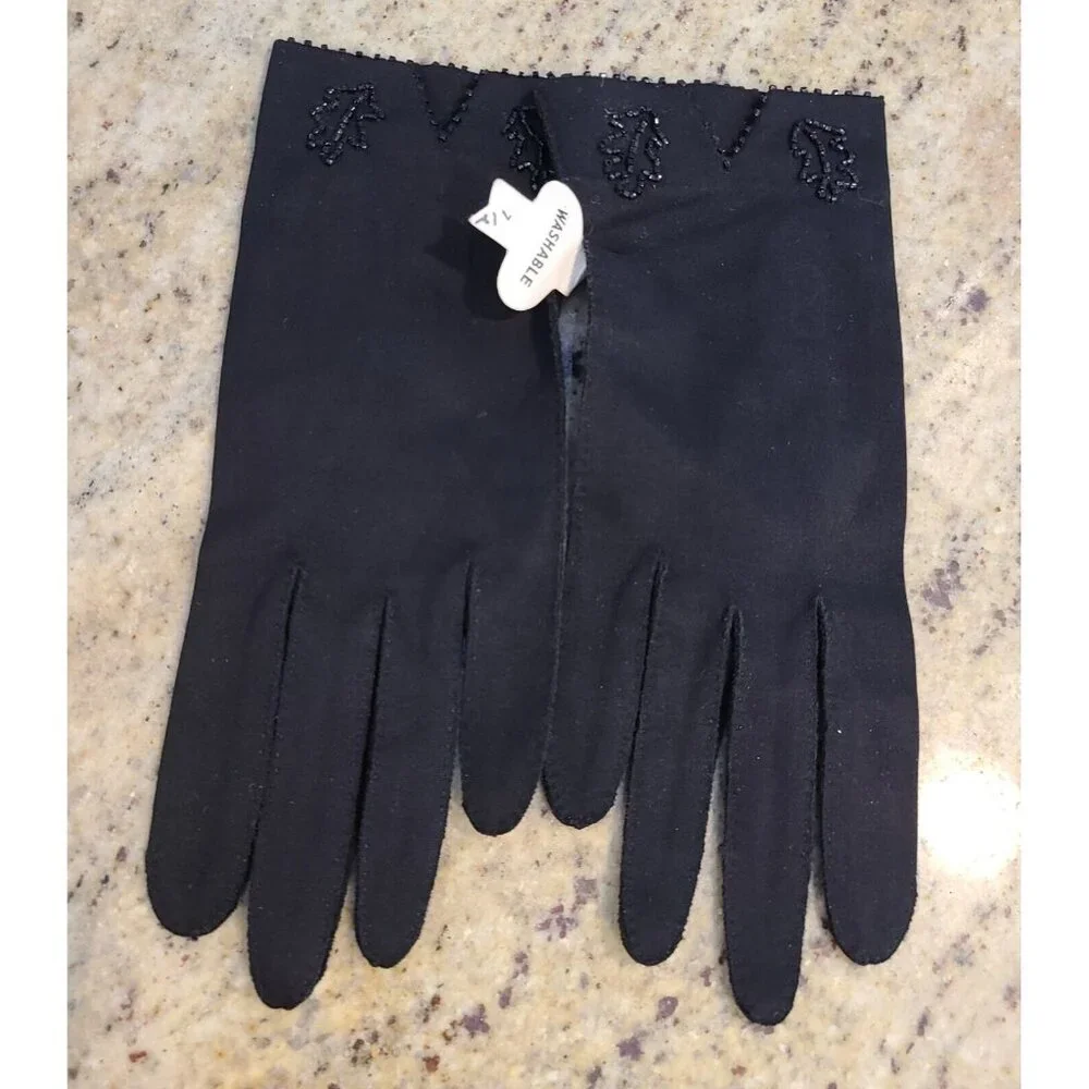 New! Vintage Women's Size M 7 Black Cotton Formal 8